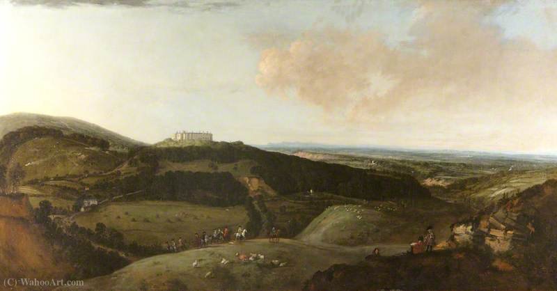 Wikioo.org - The Encyclopedia of Fine Arts - Painting, Artwork by Peter Tillemans - Chirk Castle from the South