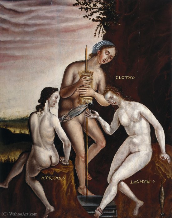 Wikioo.org - สารานุกรมวิจิตรศิลป์ - จิตรกรรม Philip Galle - The three Fates
