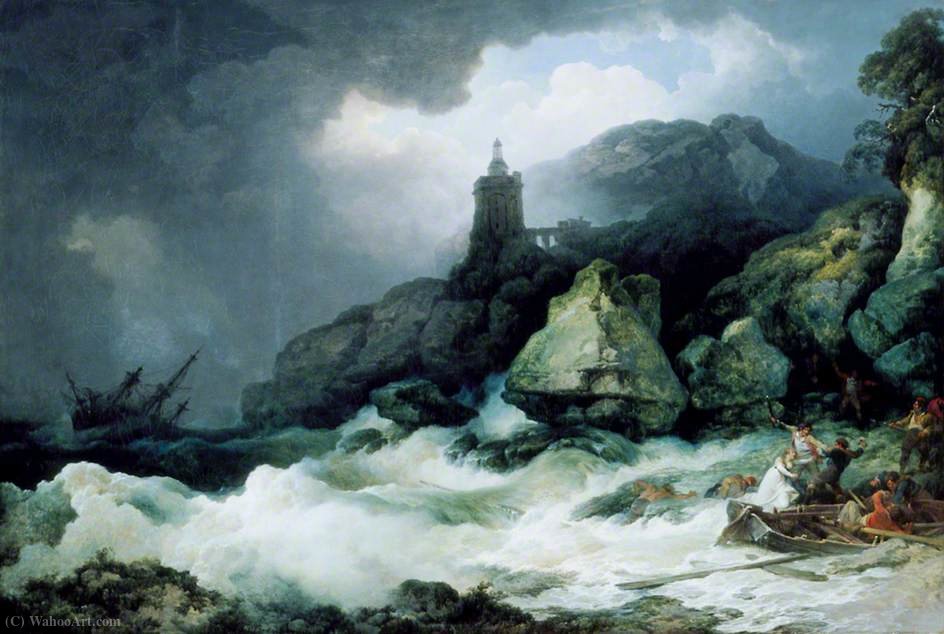 WikiOO.org - Encyclopedia of Fine Arts - Maleri, Artwork Philip Jacques De Loutherbourg - The shipwreck