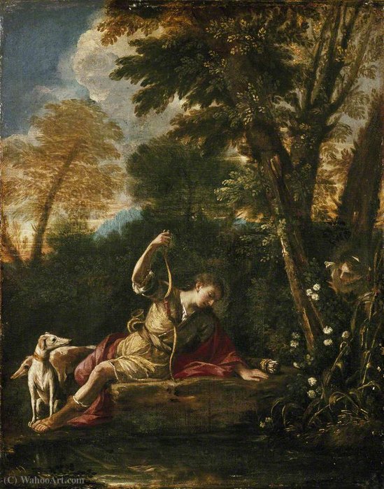 Wikioo.org - The Encyclopedia of Fine Arts - Painting, Artwork by Pier Francesco Mola - Echo and Narcissus