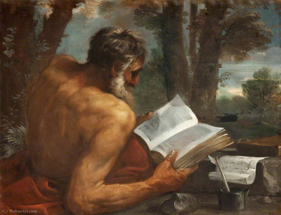 Wikioo.org – L'Enciclopedia delle Belle Arti - Pittura, Opere di Pier Francesco Mola - Saint Jerome