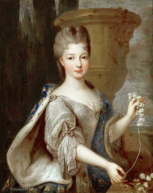 Wikioo.org - The Encyclopedia of Fine Arts - Painting, Artwork by Pierre Gobert - Portrait of Louise Élisabeth de Bourbon Princess of Conti