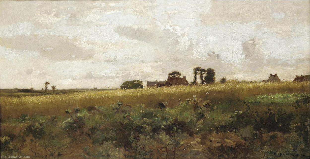 Wikioo.org - The Encyclopedia of Fine Arts - Painting, Artwork by Pierre-Emmanuel Damoye - The wheat field