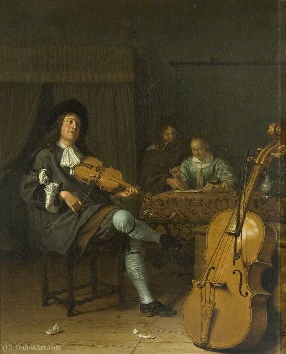Wikioo.org - The Encyclopedia of Fine Arts - Painting, Artwork by Pieter Cornelisz Van Slingeland - A music party