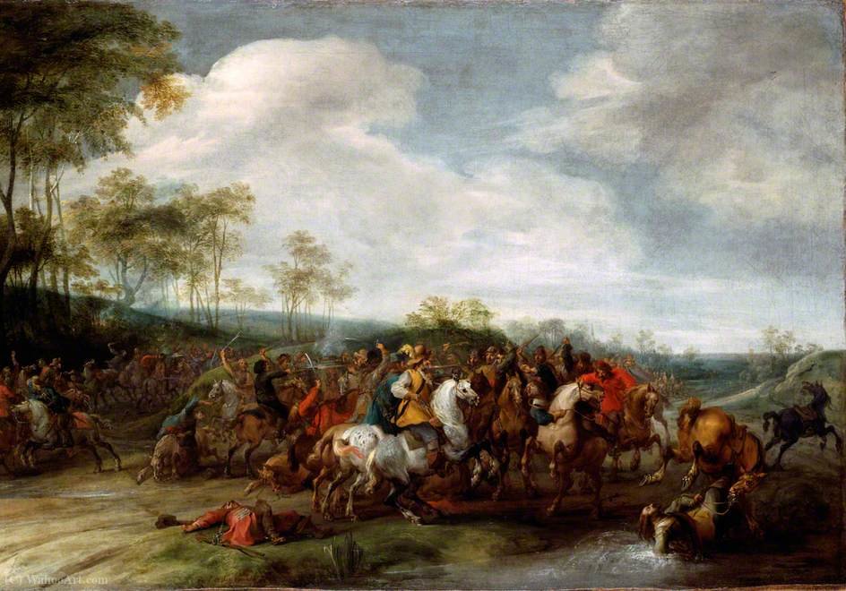 Wikioo.org – L'Encyclopédie des Beaux Arts - Peinture, Oeuvre de Pieter Snayers - Escarmouche de cavalerie