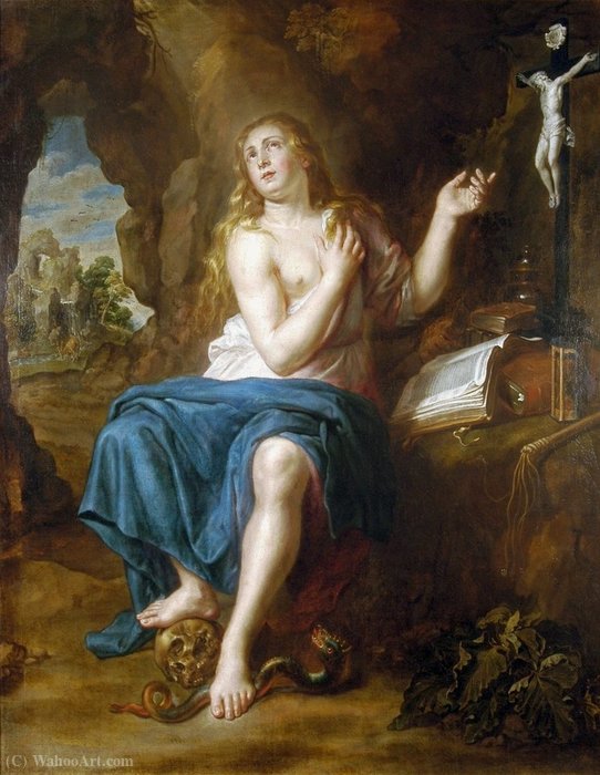 Wikioo.org - The Encyclopedia of Fine Arts - Painting, Artwork by Pieter Van Lint - Mary magdalene.