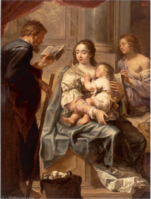 Wikioo.org - The Encyclopedia of Fine Arts - Painting, Artwork by Pieter Van Lint - The holy family