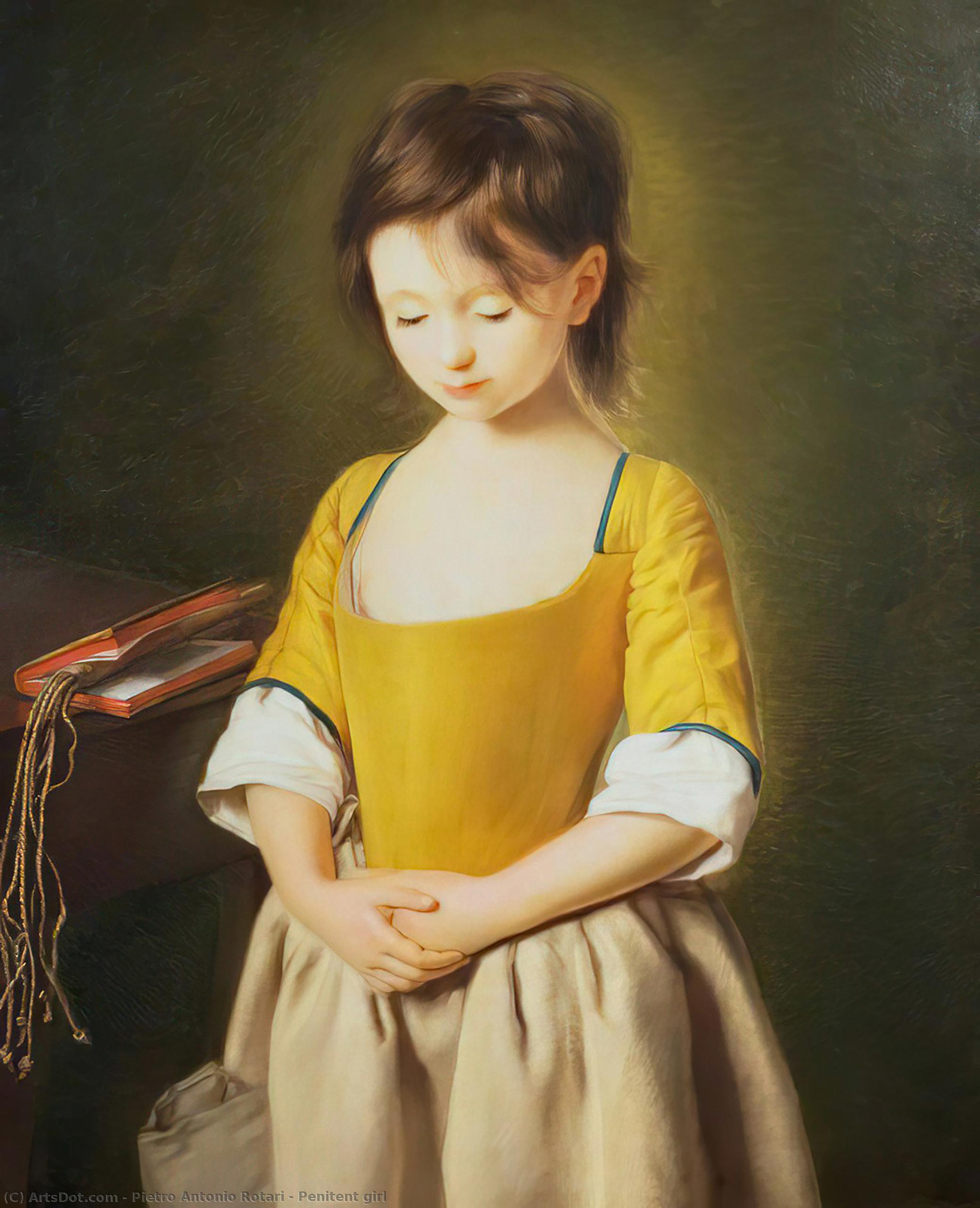 WikiOO.org - Encyclopedia of Fine Arts - Maleri, Artwork Pietro Antonio Rotari - Penitent girl