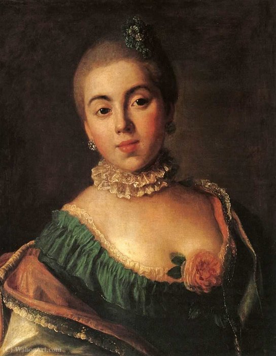 Wikioo.org - The Encyclopedia of Fine Arts - Painting, Artwork by Pietro Antonio Rotari - Portrait of Anna Galitzine