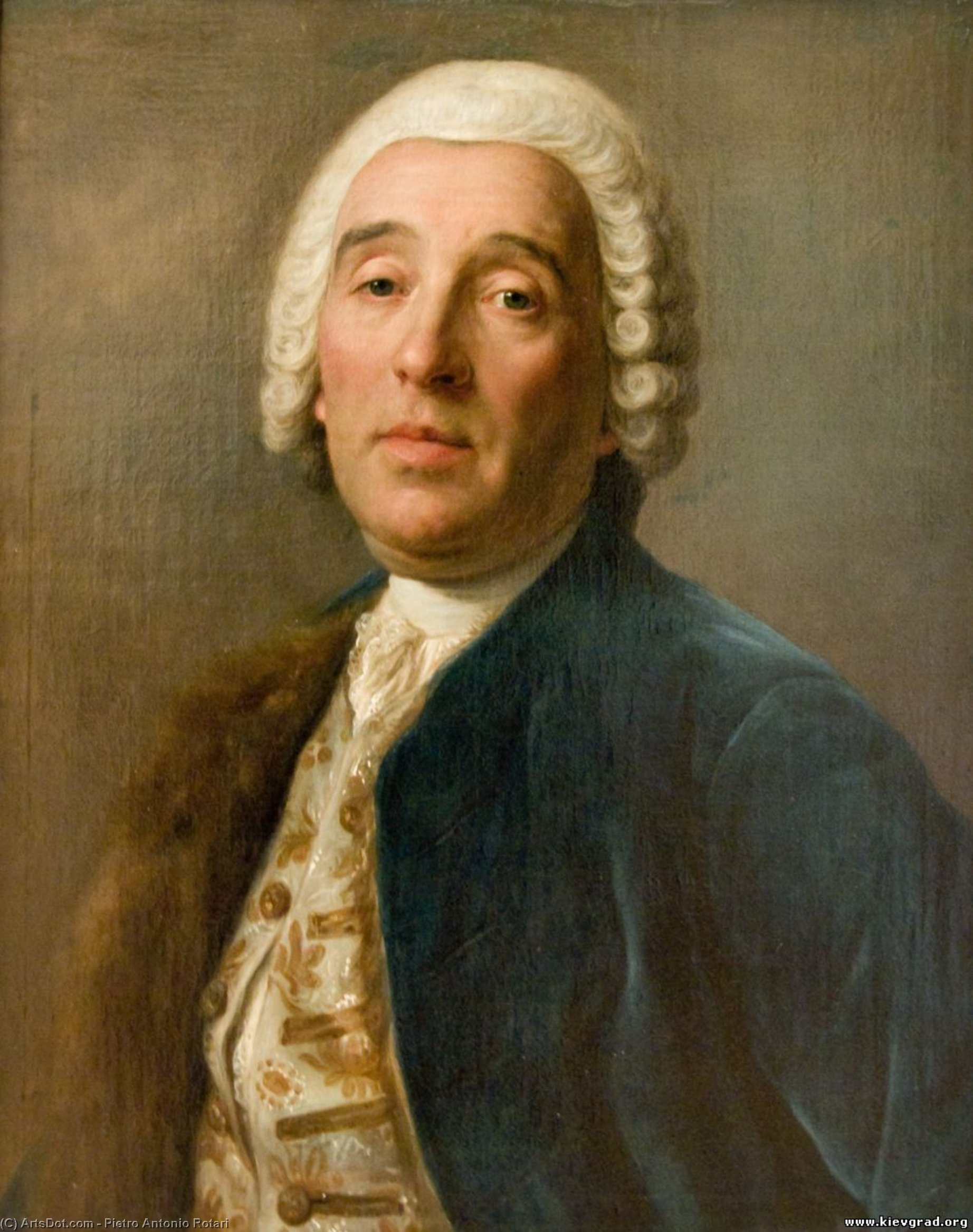 WikiOO.org - אנציקלופדיה לאמנויות יפות - ציור, יצירות אמנות Pietro Antonio Rotari - Portrait of Francesco Bartolomeo Rastrelli