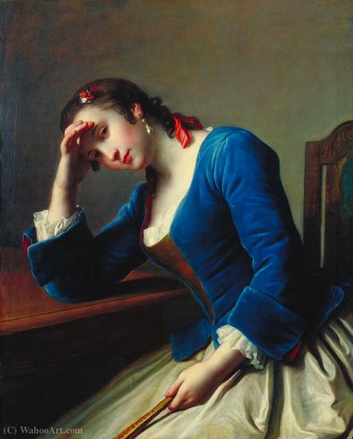 Wikioo.org – L'Encyclopédie des Beaux Arts - Peinture, Oeuvre de Pietro Antonio Rotari - Jeune femme avec un ventilateur