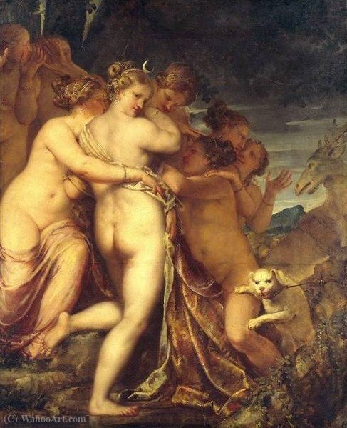 Wikioo.org – La Enciclopedia de las Bellas Artes - Pintura, Obras de arte de Pietro Liberi - Diana y Acteón