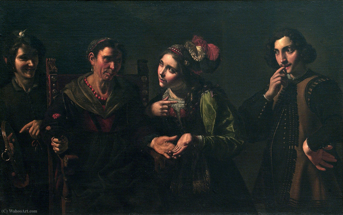 Wikioo.org - The Encyclopedia of Fine Arts - Painting, Artwork by Pietro Paolini - The fortune teller