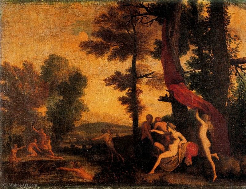 Wikioo.org - The Encyclopedia of Fine Arts - Painting, Artwork by Pietro Paolo Bonzi - Diana and Callisto nymph