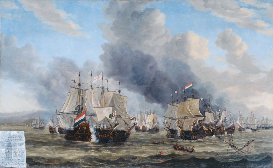 WikiOO.org - Enciclopédia das Belas Artes - Pintura, Arte por Reiner Nooms - The naval battle near Livorno