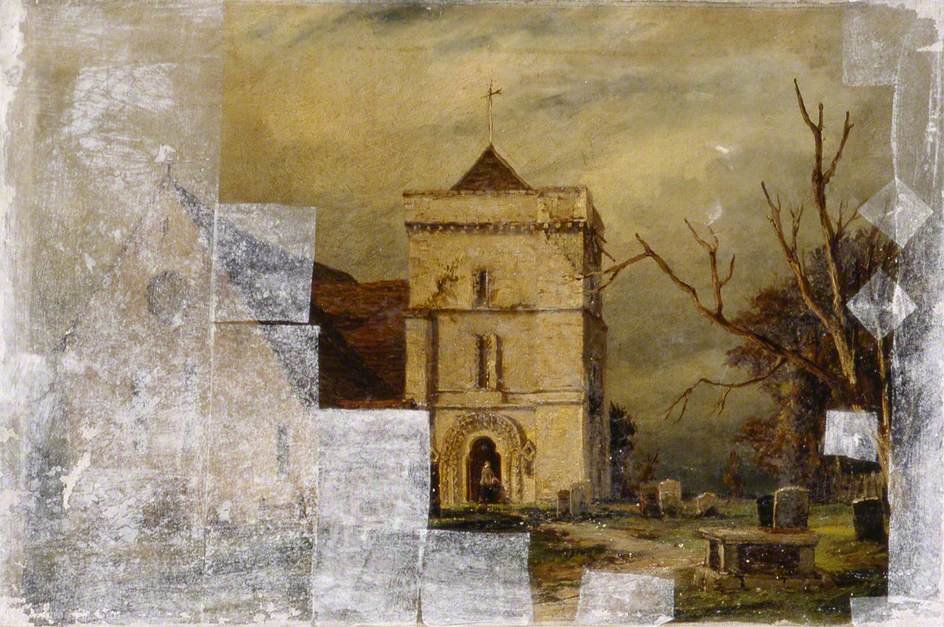 WikiOO.org - Encyclopedia of Fine Arts - Lukisan, Artwork Richard Henry Nibbs - Climping church, west sussex