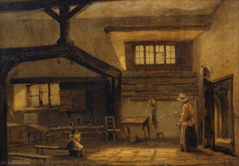 Wikioo.org - The Encyclopedia of Fine Arts - Painting, Artwork by Richard Henry Nibbs - Old grammar school, steyning, west sussex