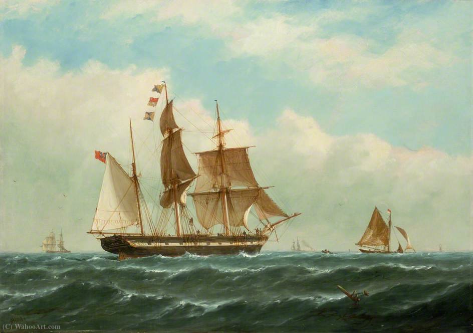 Wikioo.org - The Encyclopedia of Fine Arts - Painting, Artwork by Richard Henry Nibbs - The Barque 'Peerless'