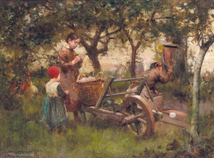 Wikioo.org - The Encyclopedia of Fine Arts - Painting, Artwork by Robert Mcgregor - In the orchard