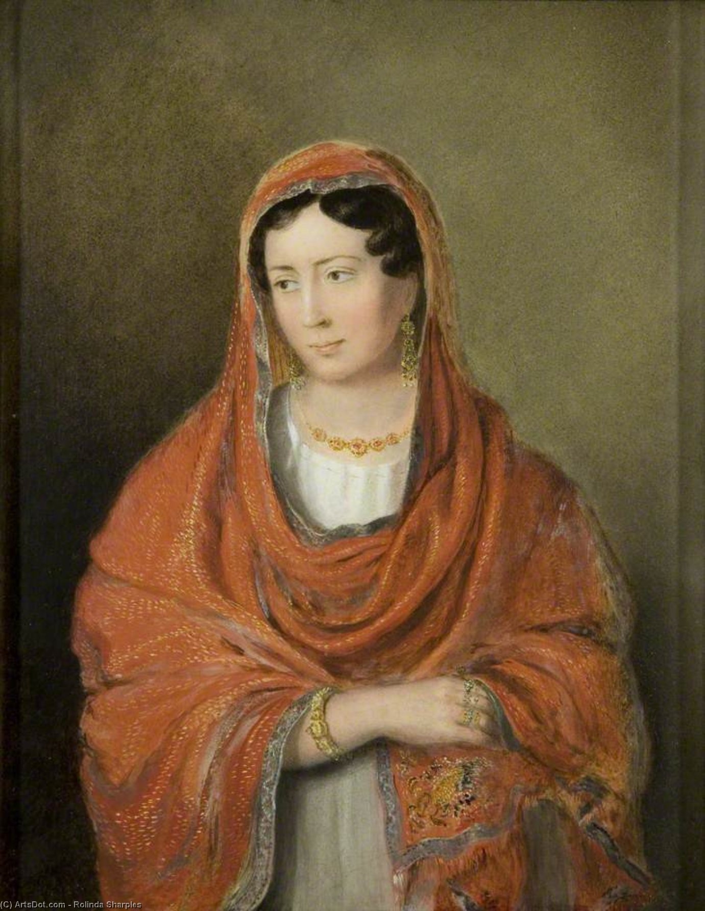Wikioo.org – L'Encyclopédie des Beaux Arts - Peinture, Oeuvre de Rolinda Sharples - portrait de une inconnu dame