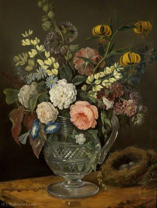 Wikioo.org - The Encyclopedia of Fine Arts - Painting, Artwork by Rolinda Sharples - Study of Flowers