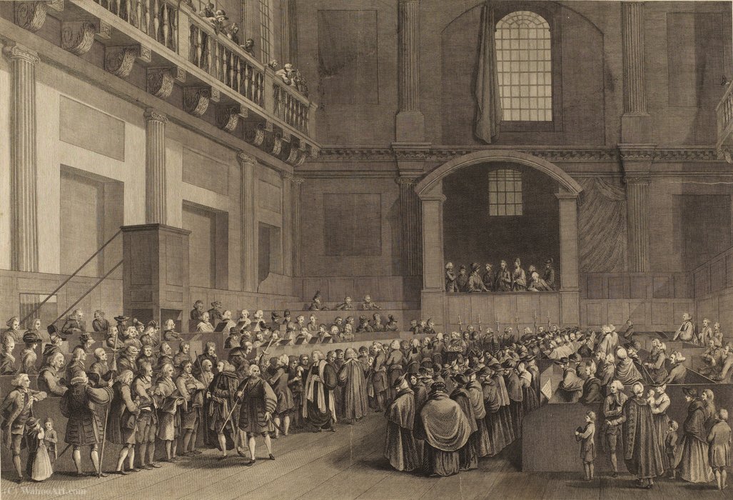 WikiOO.org - Encyclopedia of Fine Arts - Maleri, Artwork Samuel Hieronymous Grimm - King George III dispensing Maundy money