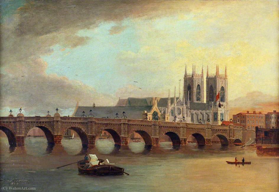 Wikioo.org - The Encyclopedia of Fine Arts - Painting, Artwork by Samuel Scott - Westminster Bridge and Abbey