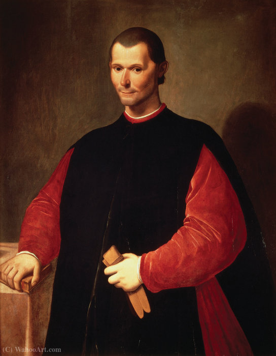 Wikioo.org - The Encyclopedia of Fine Arts - Painting, Artwork by Santi Di Tito - Portrait of Machiavelli