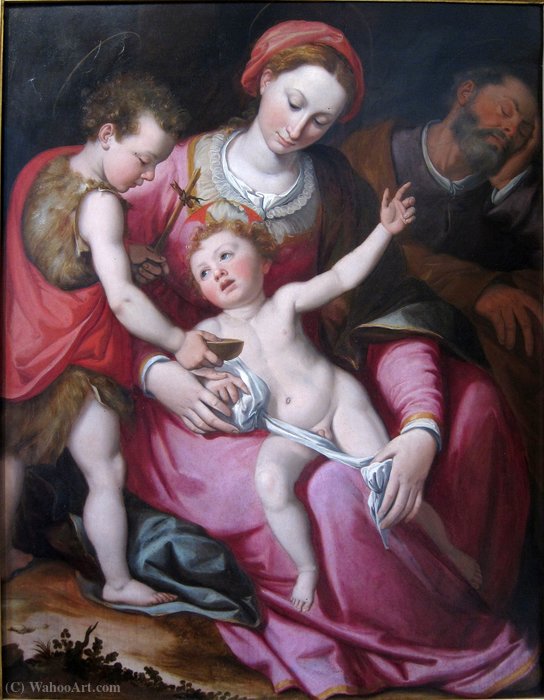 Wikioo.org - The Encyclopedia of Fine Arts - Painting, Artwork by Santi Di Tito - The holy family