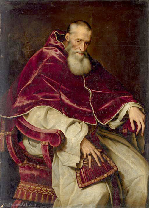 Wikioo.org - The Encyclopedia of Fine Arts - Painting, Artwork by Scipione Pulzone - Pope Paul III