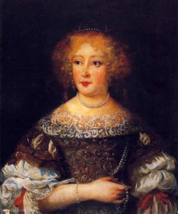 Wikioo.org - The Encyclopedia of Fine Arts - Painting, Artwork by Sebastiano Bombelli - Portrait of Queen Eleonora Wiśniowiecka.