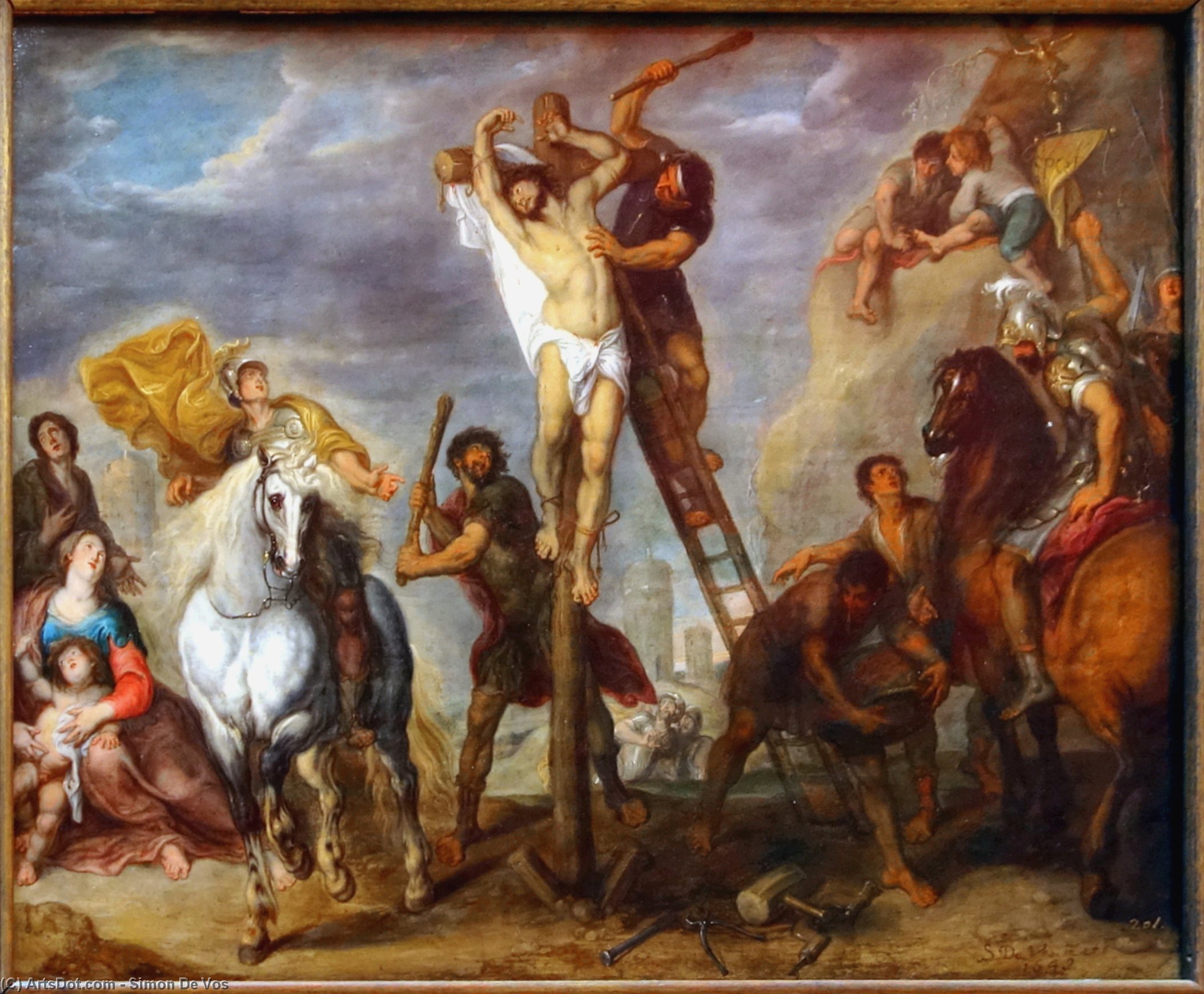 Wikioo.org - สารานุกรมวิจิตรศิลป์ - จิตรกรรม Simon De Vos - The Martyrdom of St. Philip the Palais des Beaux-Arts de Lille.