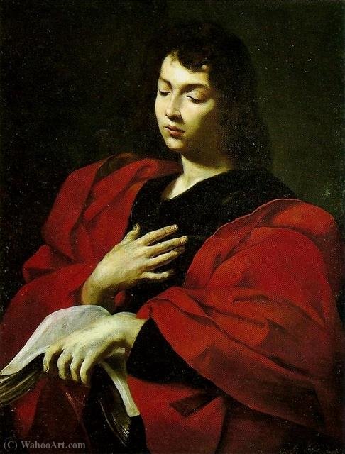 Wikioo.org - สารานุกรมวิจิตรศิลป์ - จิตรกรรม Simone Cantarini - Saint John the Evangelist