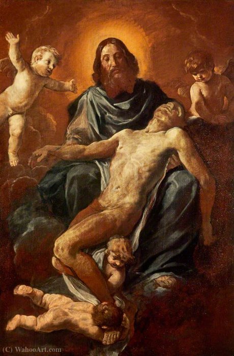 WikiOO.org - Güzel Sanatlar Ansiklopedisi - Resim, Resimler Simone Cantarini - The holy trinity