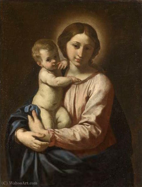 Wikioo.org - The Encyclopedia of Fine Arts - Painting, Artwork by Simone Cantarini - Virgin and Child Whitfield