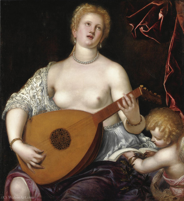 WikiOO.org - Güzel Sanatlar Ansiklopedisi - Resim, Resimler Simone Peterzano - An allegory of music