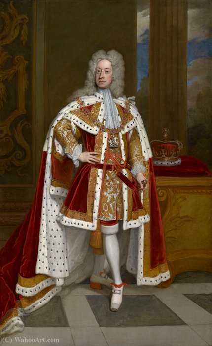 Wikioo.org - The Encyclopedia of Fine Arts - Painting, Artwork by Godfrey Kneller - George II when Prince of Wales
