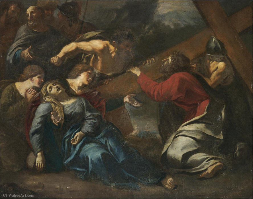 Wikioo.org - The Encyclopedia of Fine Arts - Painting, Artwork by Sisto Badalocchio - Christ on the road to calvary