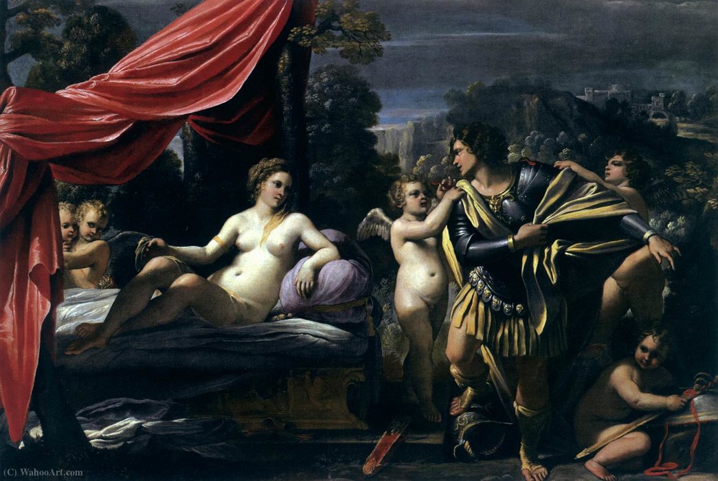 Wikioo.org – La Enciclopedia de las Bellas Artes - Pintura, Obras de arte de Sisto Badalocchio - Marte y Venus