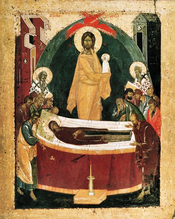 Wikioo.org - The Encyclopedia of Fine Arts - Painting, Artwork by Theophanes The Greek - Dormition of the Theotokos