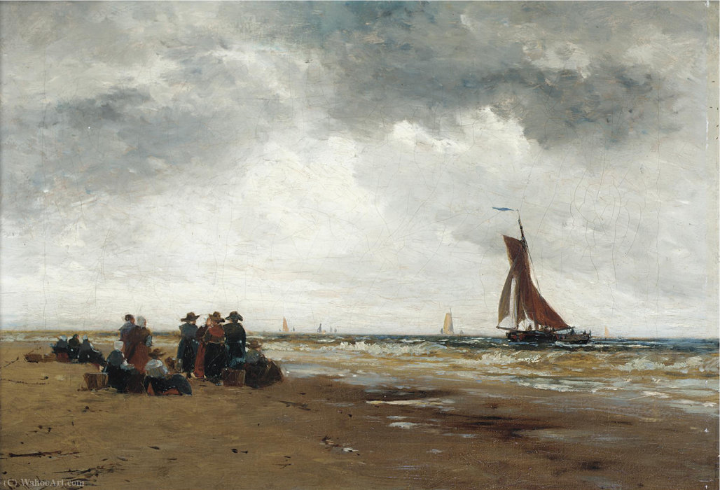 WikiOO.org - Encyclopedia of Fine Arts - Maľba, Artwork Thomas Bush Hardy - On the dutch coast
