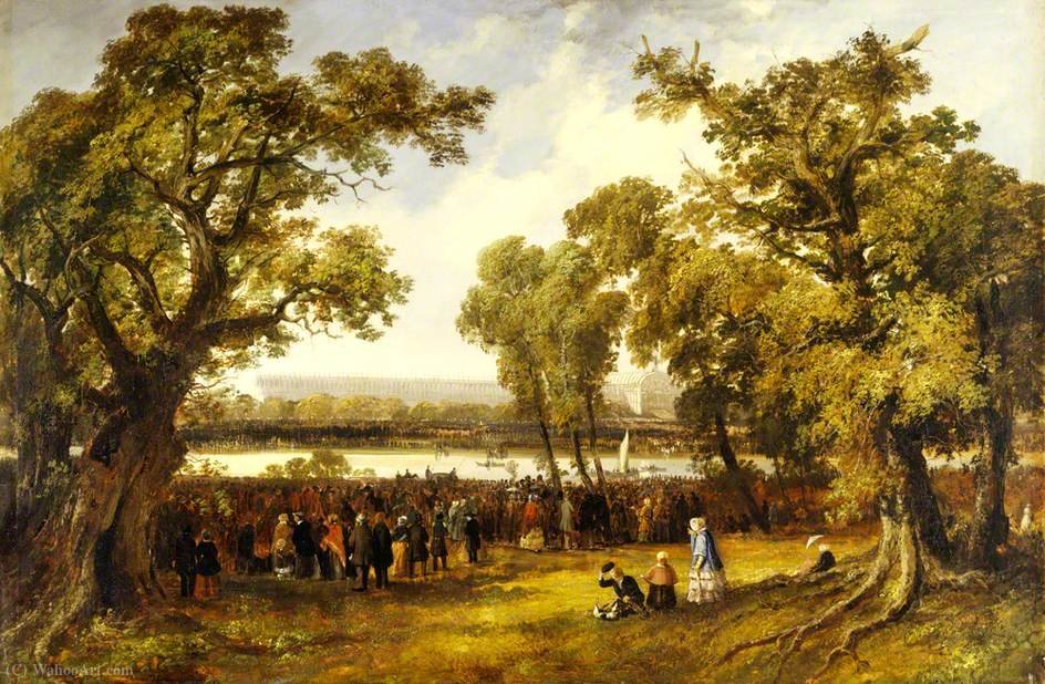 Wikioo.org - The Encyclopedia of Fine Arts - Painting, Artwork by Thomas Colman Dibdin - Crystal Palace in Hyde Park, London