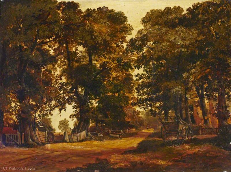 Wikioo.org - The Encyclopedia of Fine Arts - Painting, Artwork by Thomas Colman Dibdin - Rural Scene at Heston