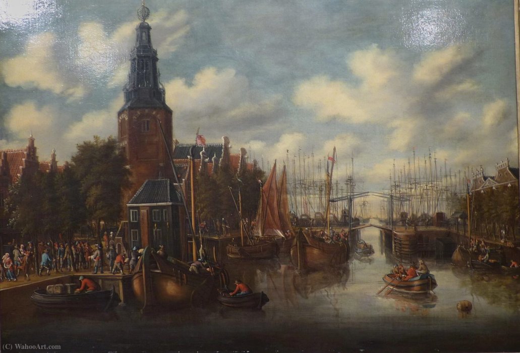 Wikioo.org - The Encyclopedia of Fine Arts - Painting, Artwork by Thomas Heeremans - Amsterdam canal