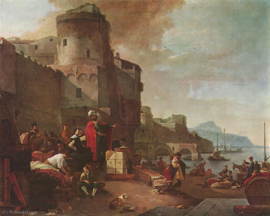 Wikioo.org - The Encyclopedia of Fine Arts - Painting, Artwork by Thomas Wijck - Italian port