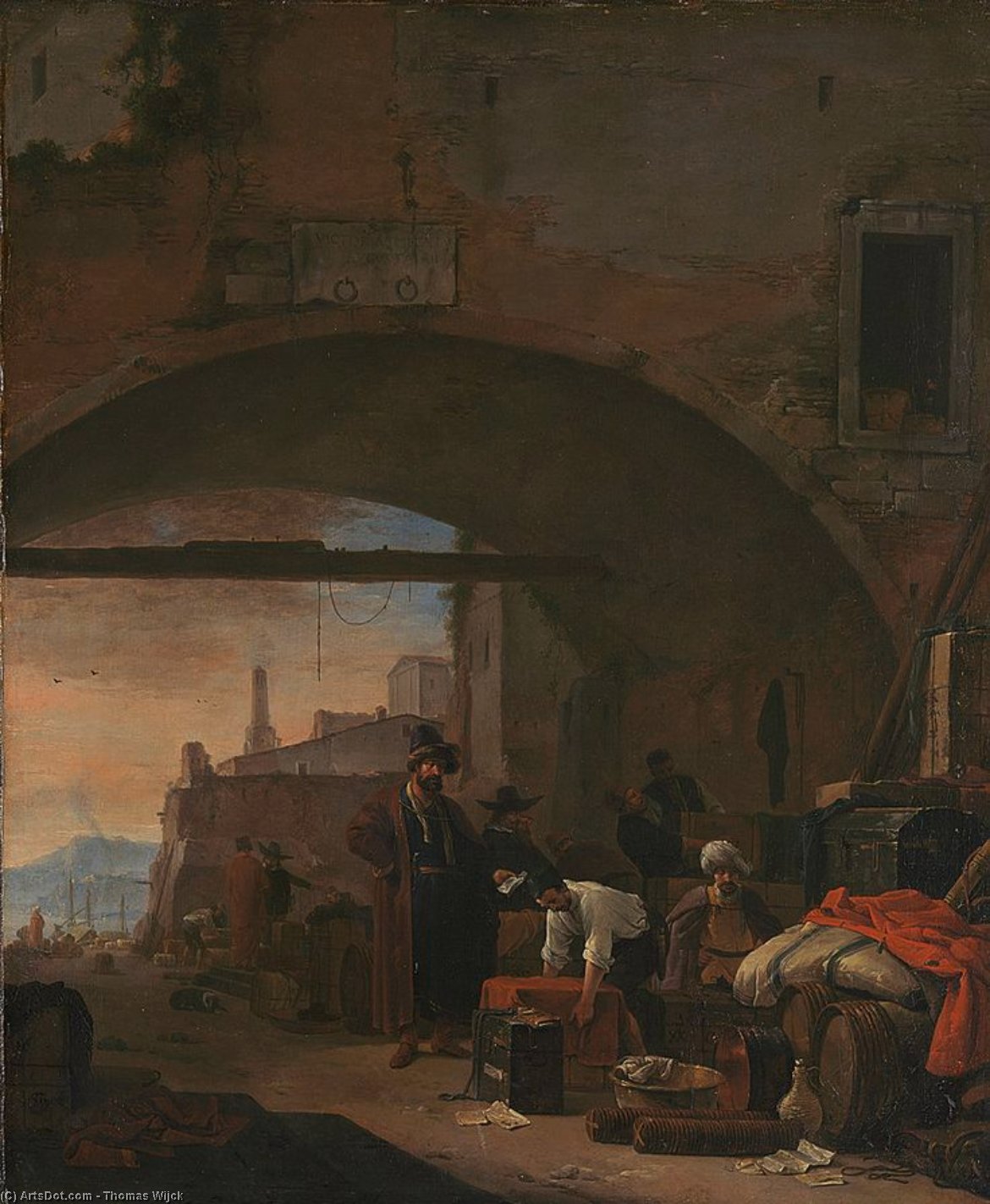 Wikioo.org - The Encyclopedia of Fine Arts - Painting, Artwork by Thomas Wijck - Levantijnse haven