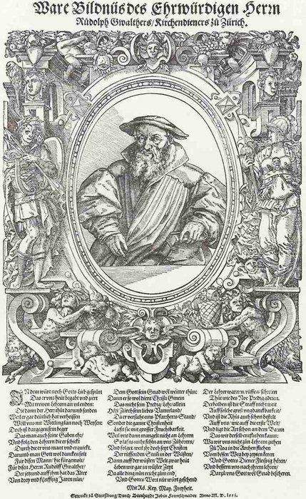 WikiOO.org - Enciklopedija dailės - Tapyba, meno kuriniai Tobias Stimmer - Portrait of pastor rudolph gwalther of zurich