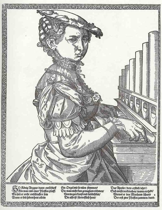 WikiOO.org - Encyclopedia of Fine Arts - Maleri, Artwork Tobias Stimmer - The musicians, the organ player