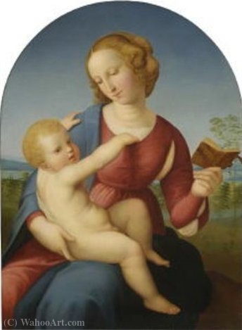 WikiOO.org – 美術百科全書 - 繪畫，作品 Tommaso Minardi - 玛丽亚和孩子