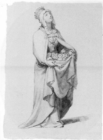 WikiOO.org - Encyclopedia of Fine Arts - Lukisan, Artwork Tommaso Minardi - Portrait of St. Elizabeth of Hungary